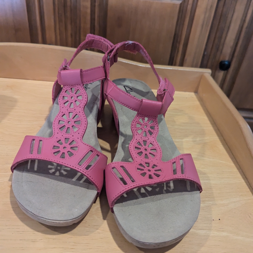 Pink Sandals with Floral Cutouts